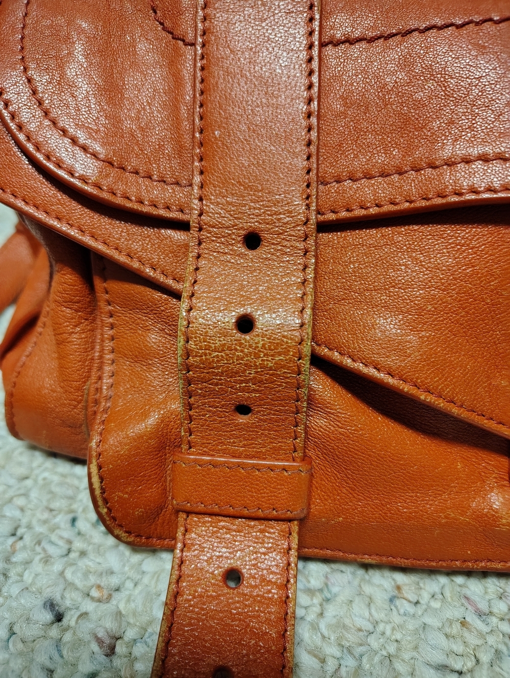 Proenza Leather Messenger Satchel | OS | Orange - Picture 11 of 12